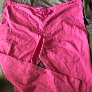 Hot pink scrub pants
